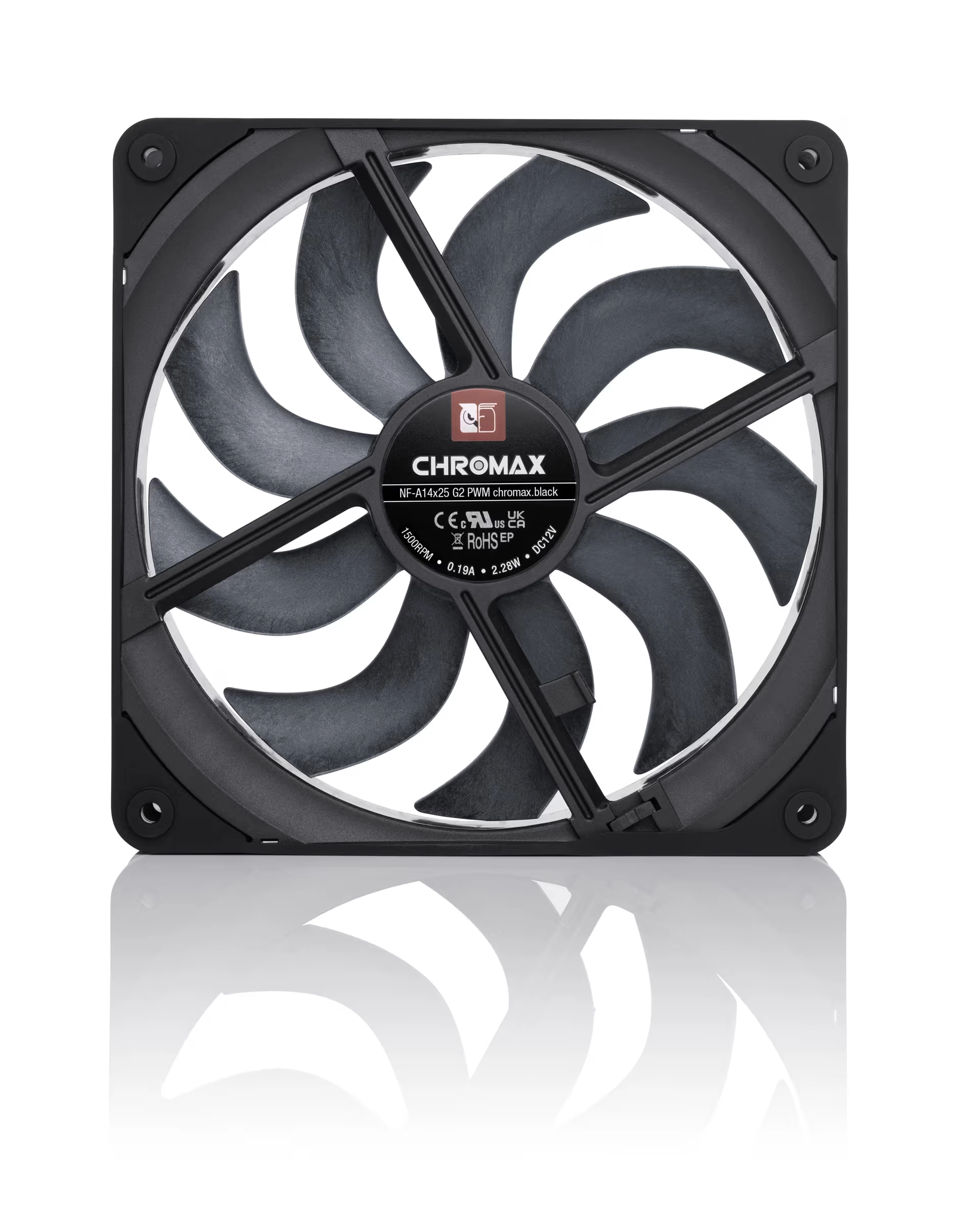 NOCTUA NF-A14X25 G2 PWM DC12V 1500RPM CHROMAX. BLACK thumbnail 4