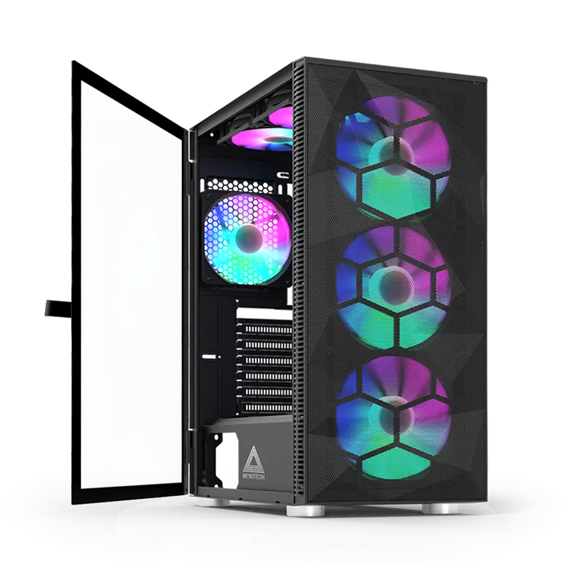 MONTECH X3 MESH ATX CASE BLACK thumbnail 7