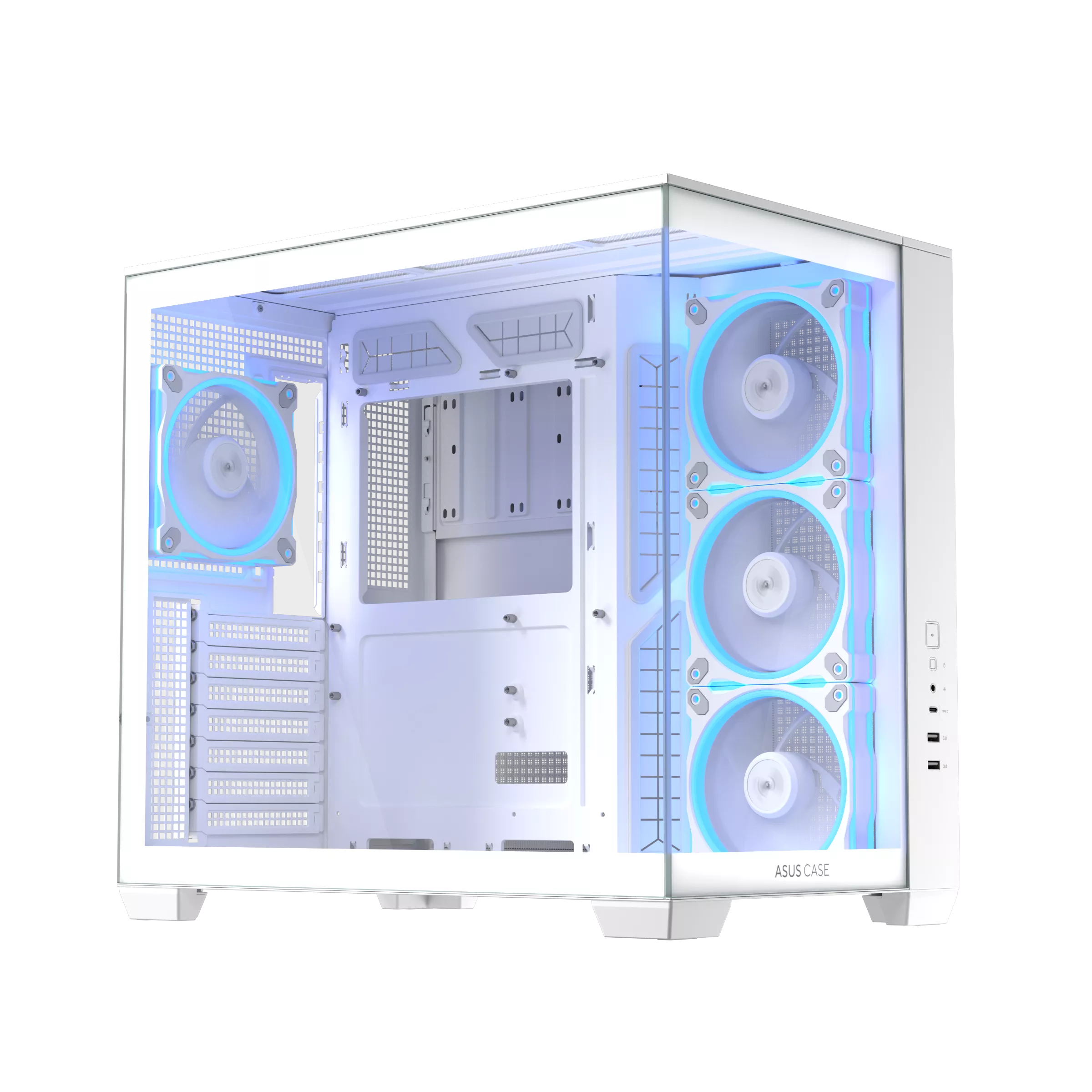 ASUS A32 PLUS TG ARGB ATX CASE WHITE thumbnail 2