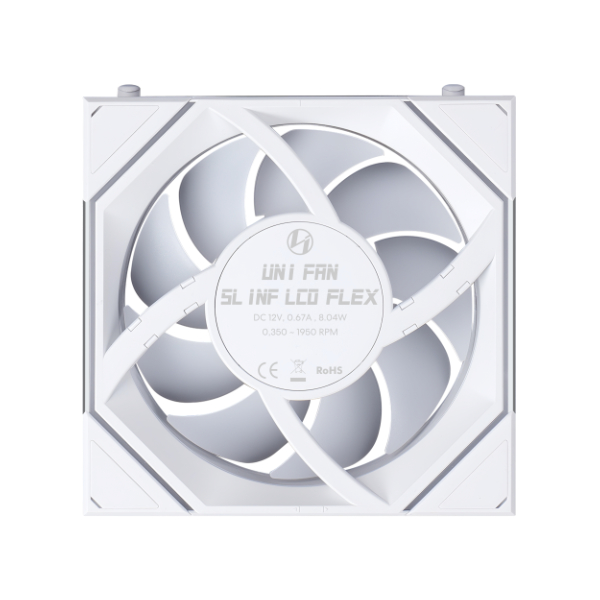 LIAN LI UNI FAN SL-INF LCD FLEX 120 REVERSE BLADE*3 WHITE thumbnail 6