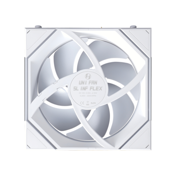 LIAN LI UNI FAN SL-INF FLEX 120 REVERSE BLADE*3 WHITE thumbnail 6