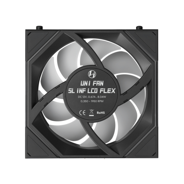 LIAN LI UNI FAN SL-INF LCD FLEX 120 REVERSE BLADE*3 BLACK thumbnail 6