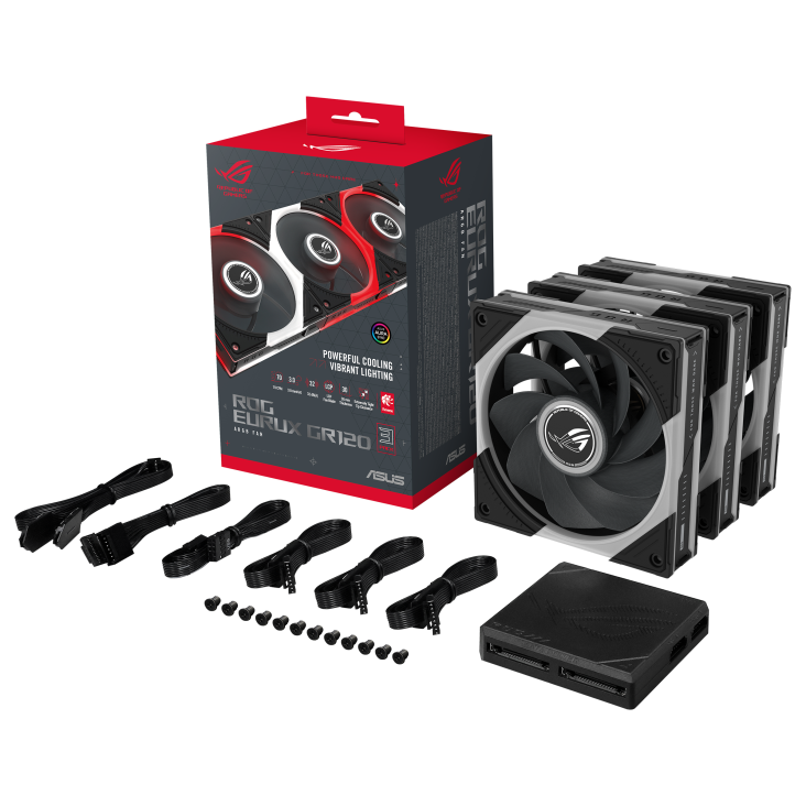 ASUS ROG EURUX GR120 FAN ARGB REVERSE BLACK 3IN1 thumbnail 17