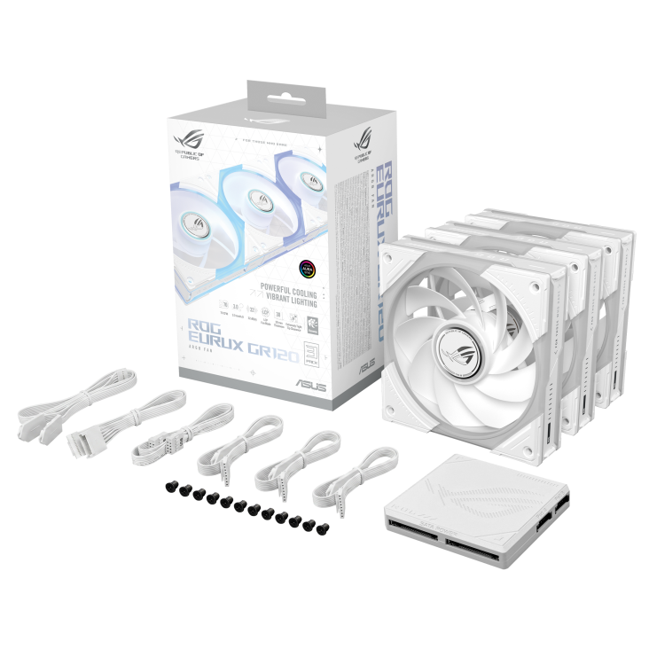 ASUS ROG EURUX GR120 FAN ARGB REVERSE WHITE 3IN1 thumbnail 17