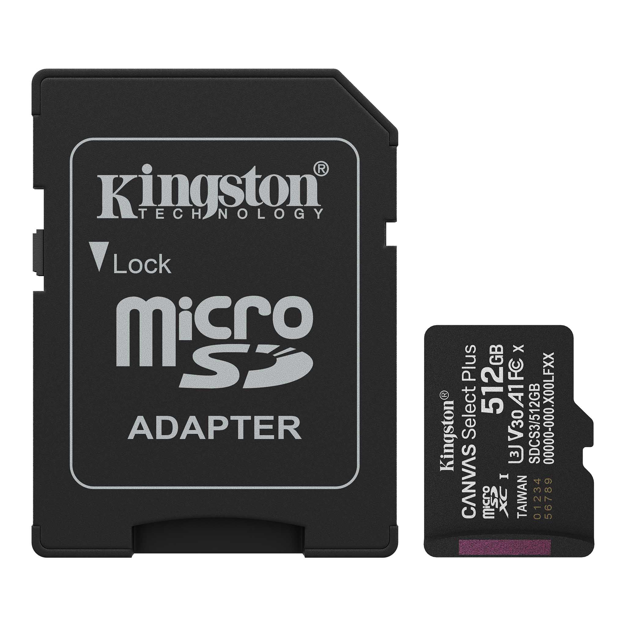 KINGSTON CANVAS SELECT PLUS 512GB MICRO SDXC