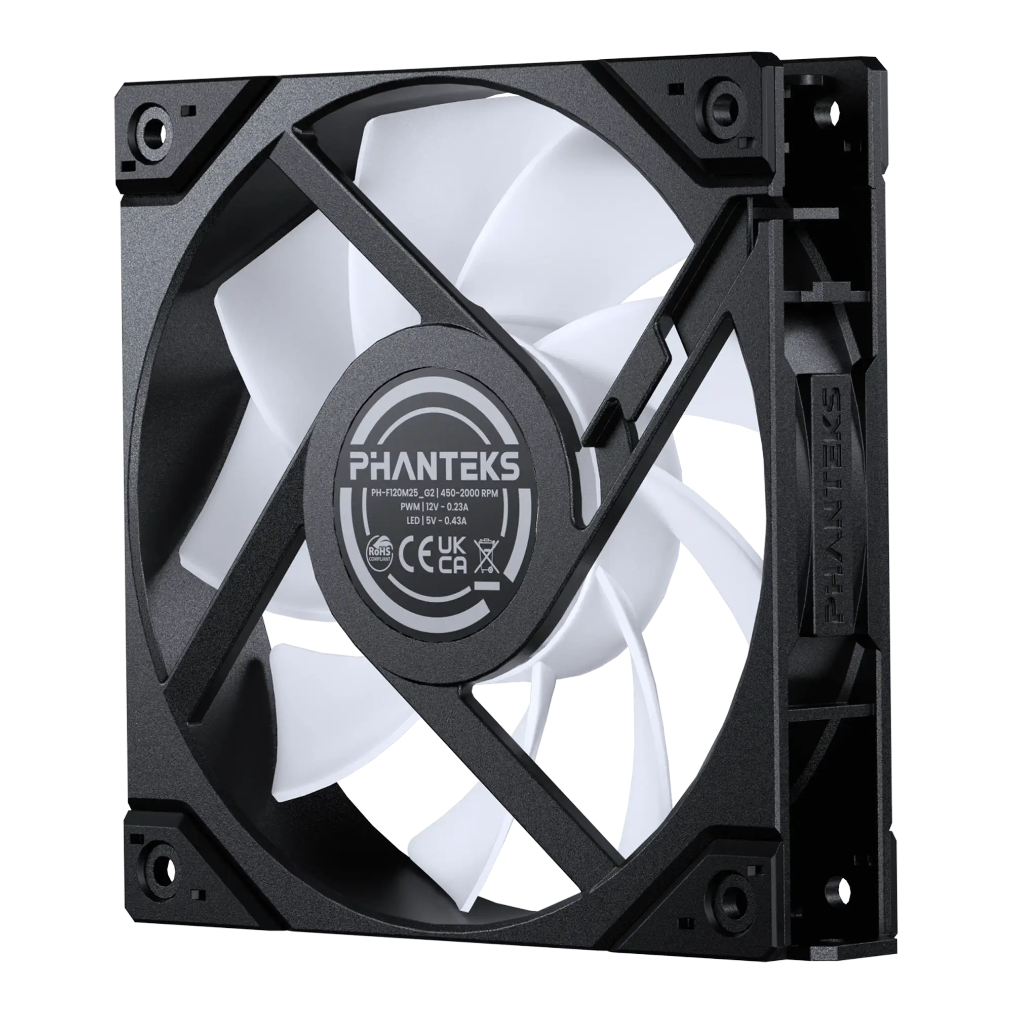 PHANTEKS M25 G2 120MM PWM FAN DRGB REGULAR BK (3-PK) thumbnail 4