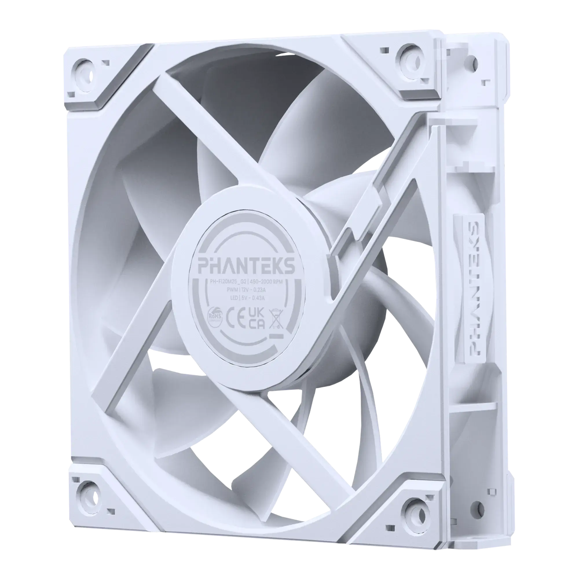 PHANTEKS M25 G2 120MM PWM FAN DRGB REGULAR WH (3-PK) thumbnail 5