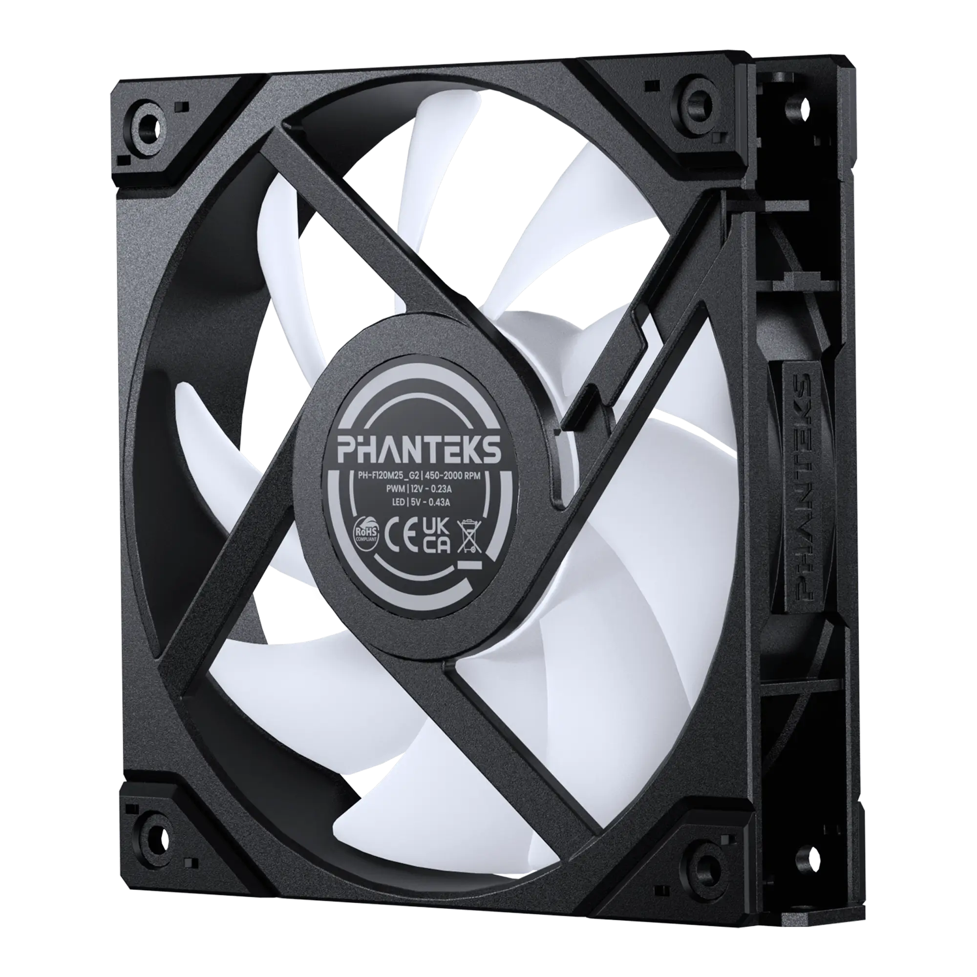 PHANTEKS M25 G2 120MM PWM FAN DRGB REVERSED BK (3-PK) thumbnail 5