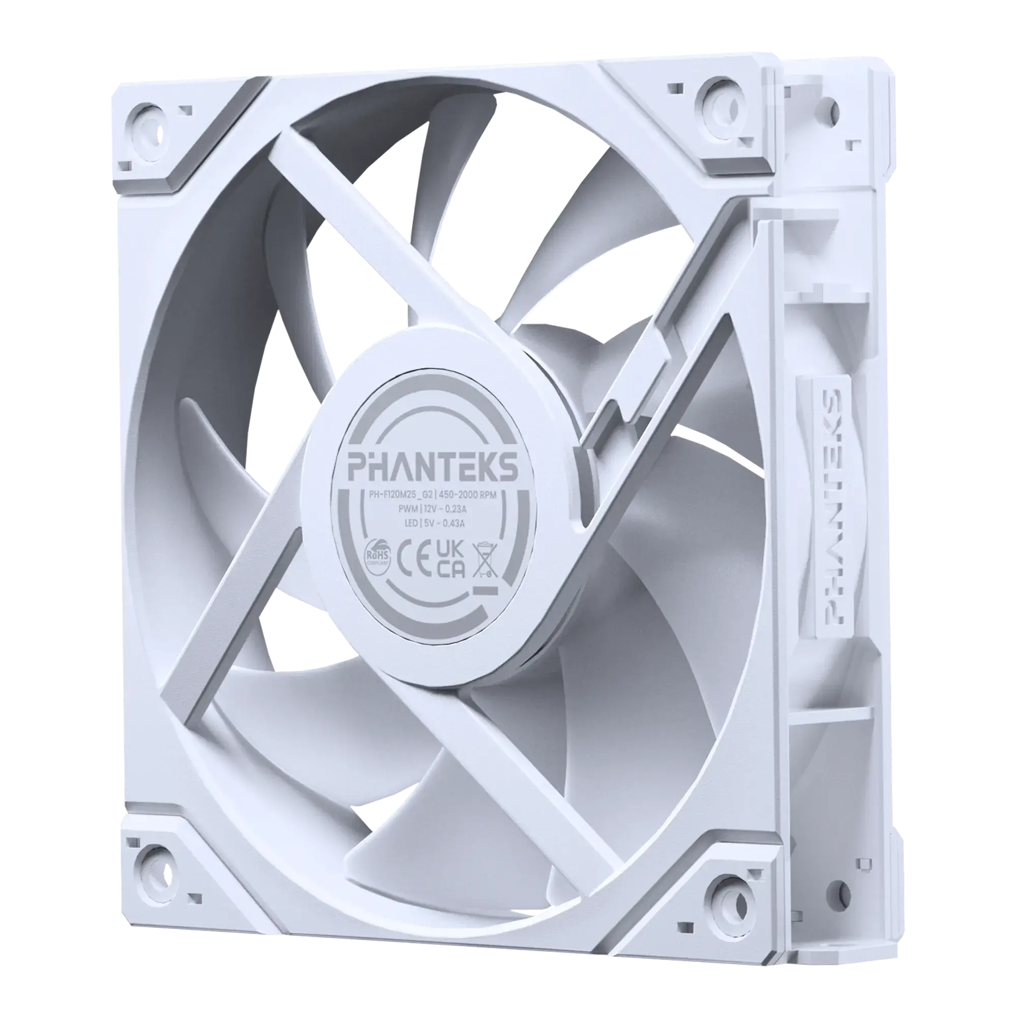 PHANTEKS M25 G2 120MM PWM FAN DRGB REVERSED WH (3-PK) thumbnail 5