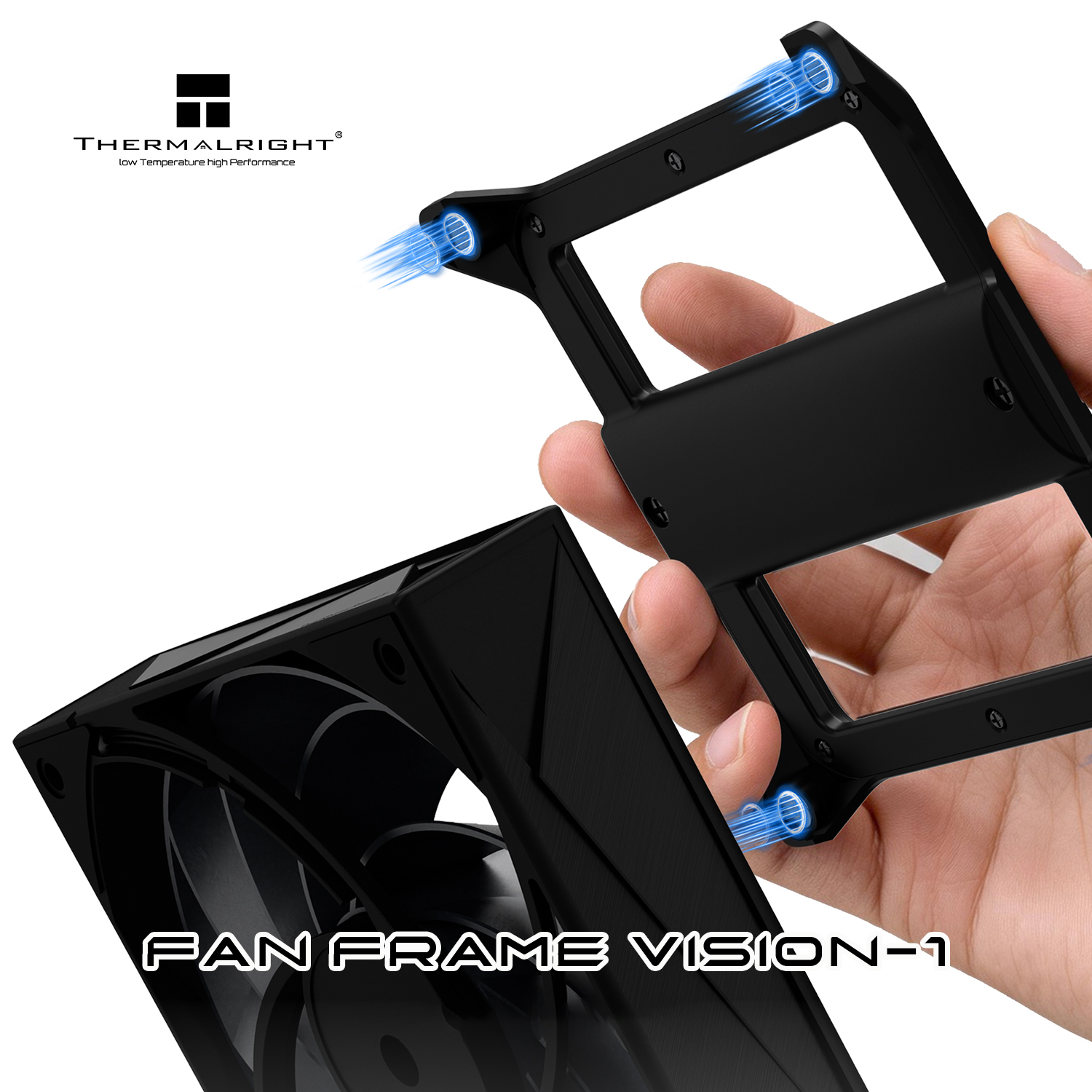 THERMALRIGHT FAN FRAME VISION-1 120MM FAN FRAME DISPLAY BLACK thumbnail 2