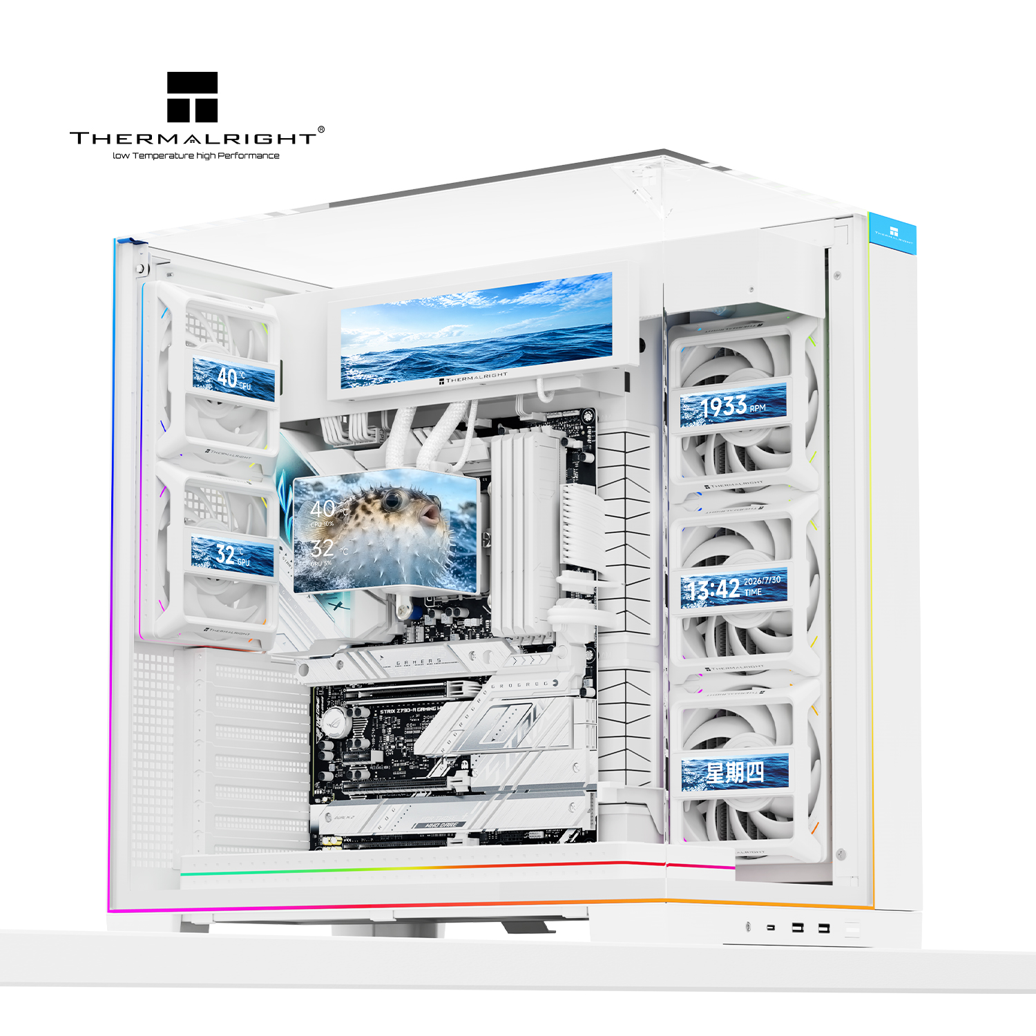 THERMALRIGHT FAN FRAME VISION-1 120MM FAN FRAME DISPLAY WHITE thumbnail 6