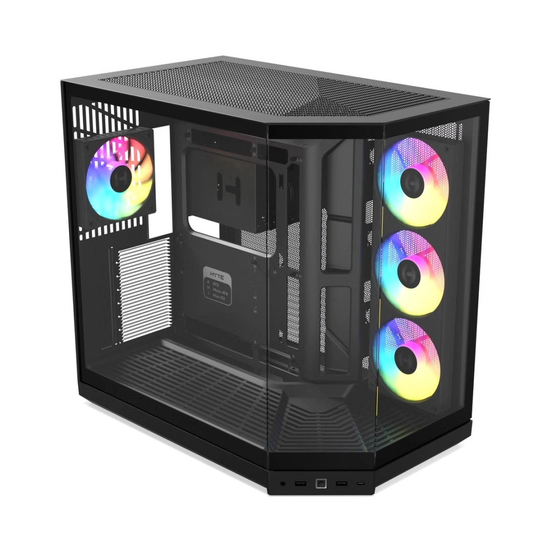 HYTE Y50 RGB ATX CASE PITCH BLACK thumbnail 2