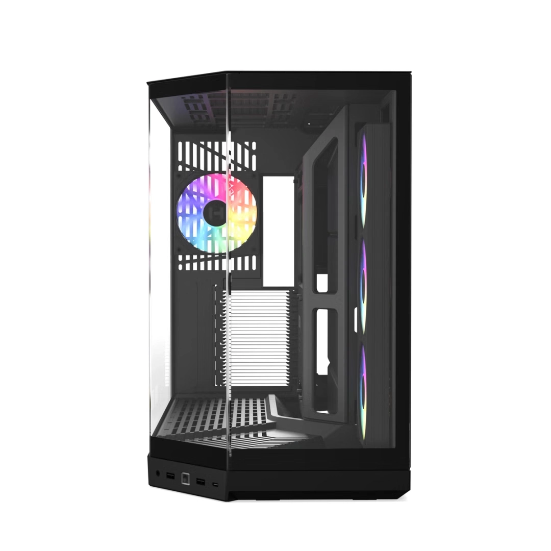 HYTE Y50 RGB ATX CASE PITCH BLACK thumbnail 3