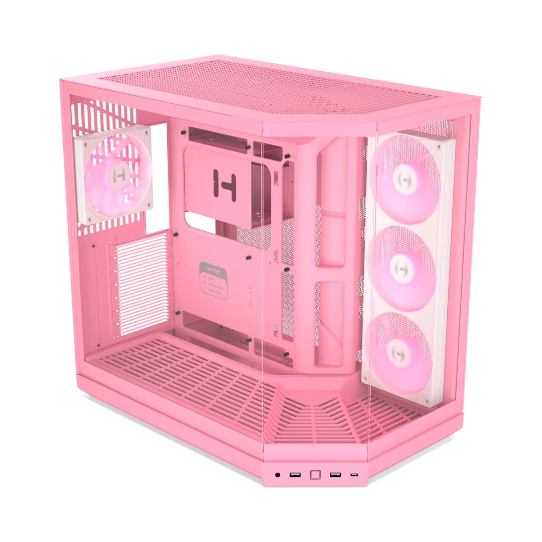 HYTE Y50 RGB ATX CASE STRAWBERRY MILK thumbnail 2