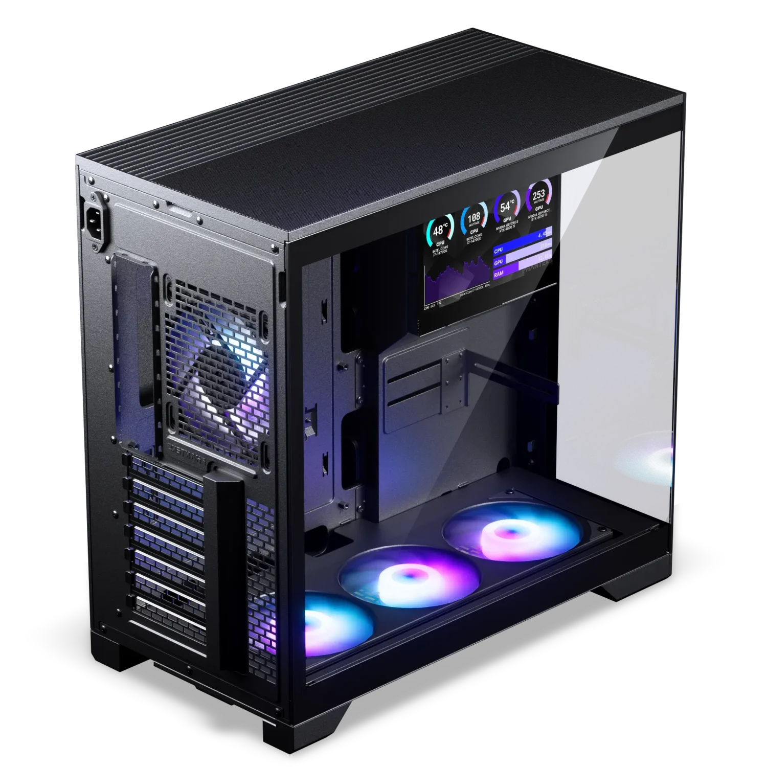 PHANTEKS XT V5 LCD TEMPERED GLASS MID TOWER CASE BLACK thumbnail 4